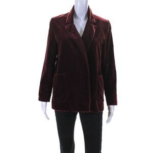 M.i.h. Jeans Womens Velvet Robin Blazer Red Size 4 11444686